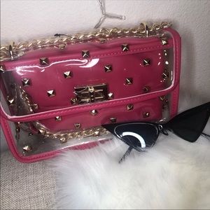 *Just In* Pink Stud Muffin Shoulder Bag